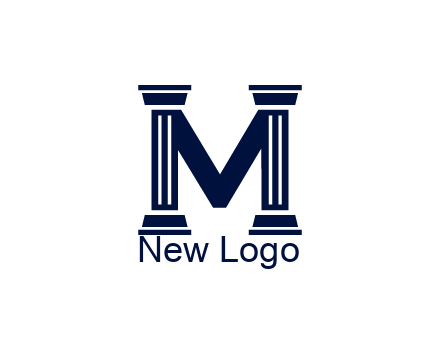 letter M forming from pillars