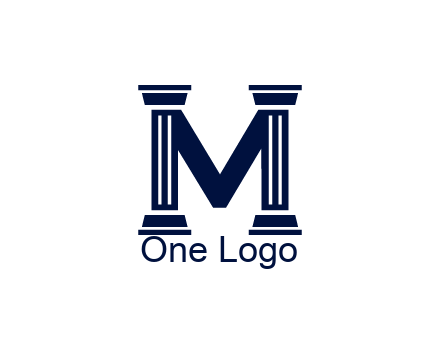 letter M forming from pillars