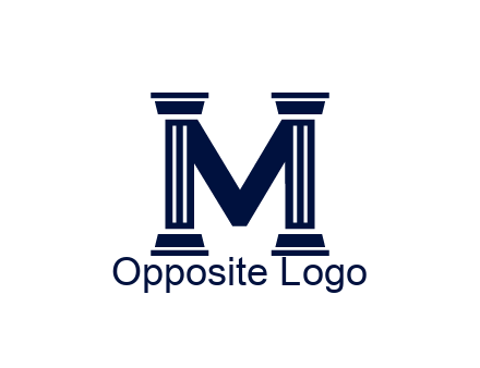 letter M forming from pillars