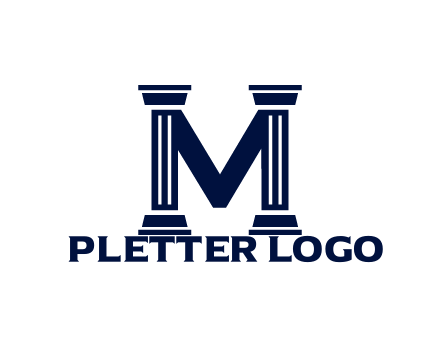 letter M forming from pillars