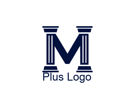 letter M forming from pillars