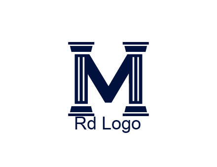 letter M forming from pillars