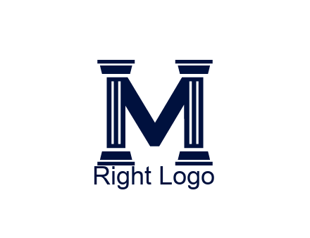 letter M forming from pillars