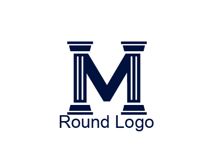 letter M forming from pillars