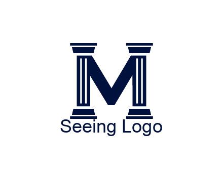 letter M forming from pillars