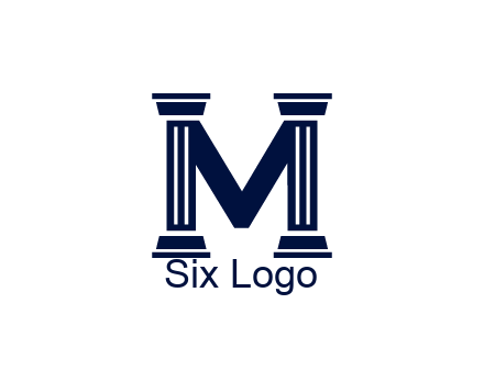 letter M forming from pillars