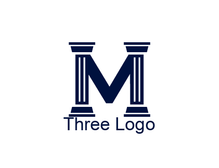 letter M forming from pillars