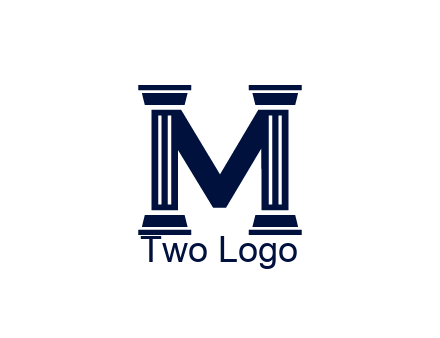 letter M forming from pillars