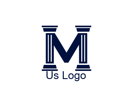 letter M forming from pillars