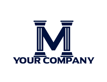 letter M forming from pillars