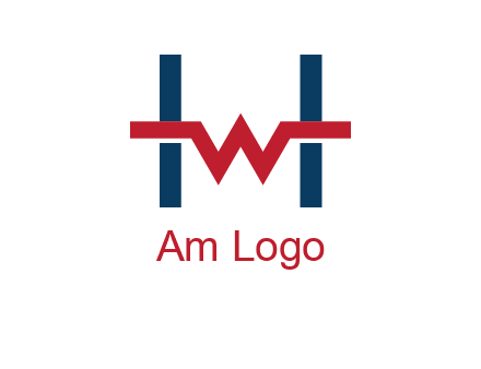 letter w inside letter h logo
