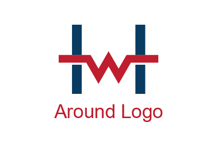 letter w inside letter h logo