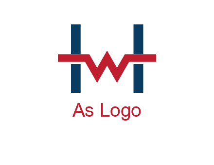 letter w inside letter h logo