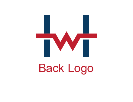 letter w inside letter h logo