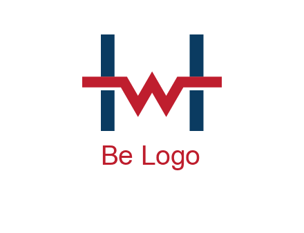 letter w inside letter h logo