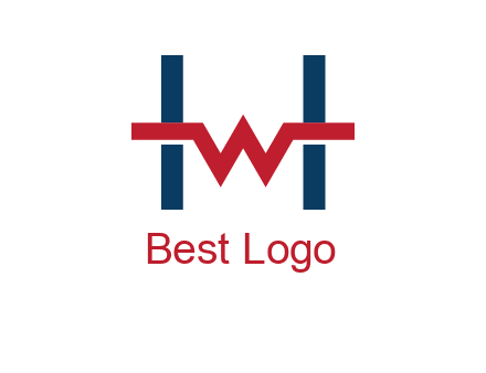 letter w inside letter h logo