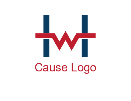 letter w inside letter h logo