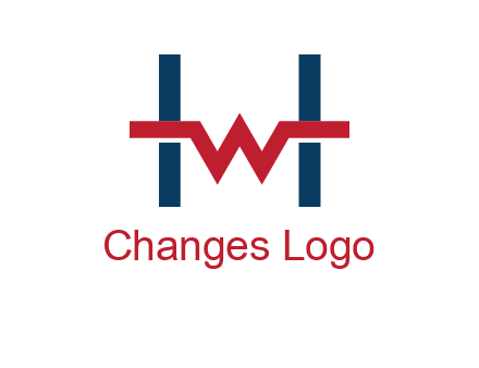 letter w inside letter h logo