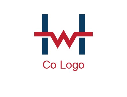 letter w inside letter h logo