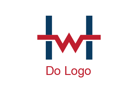 letter w inside letter h logo