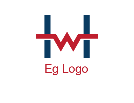 letter w inside letter h logo