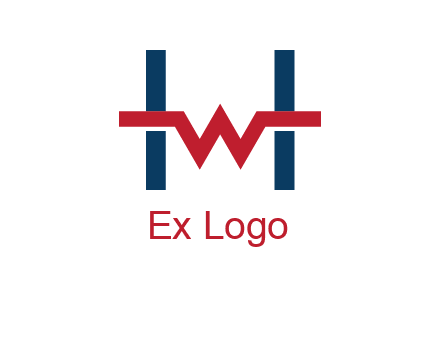 letter w inside letter h logo