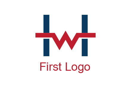 letter w inside letter h logo
