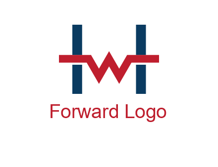 letter w inside letter h logo