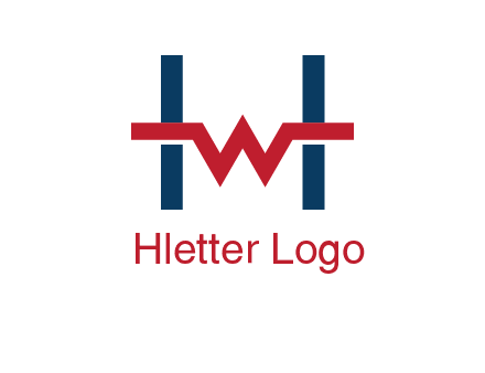 letter w inside letter h logo