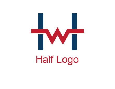 letter w inside letter h logo