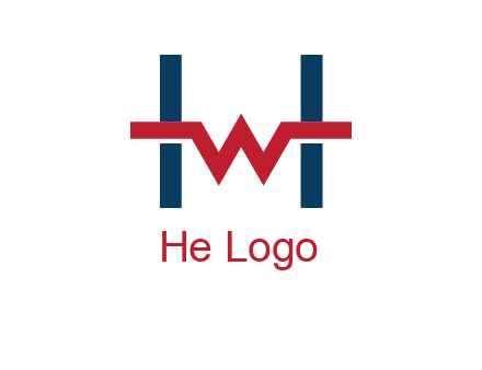 letter w inside letter h logo