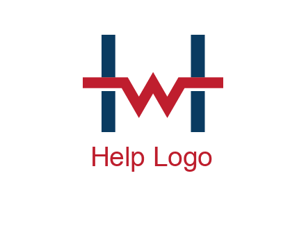 letter w inside letter h logo