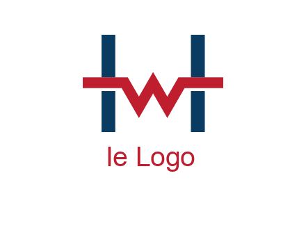 letter w inside letter h logo