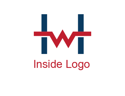 letter w inside letter h logo