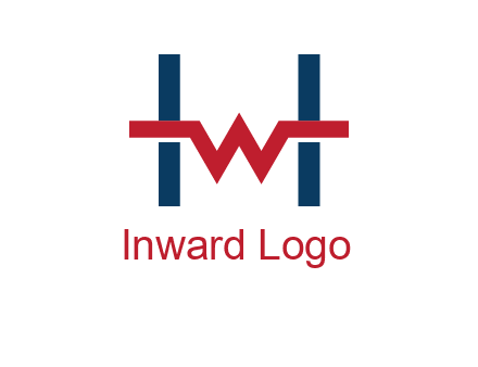 letter w inside letter h logo