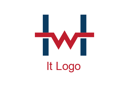 letter w inside letter h logo