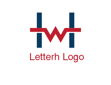 letter w inside letter h logo