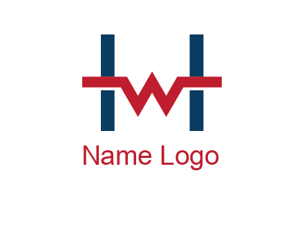 letter w inside letter h logo
