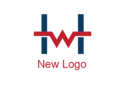 letter w inside letter h logo