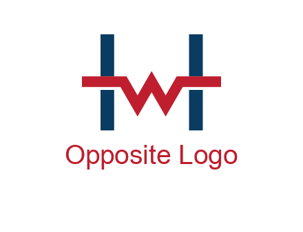 letter w inside letter h logo