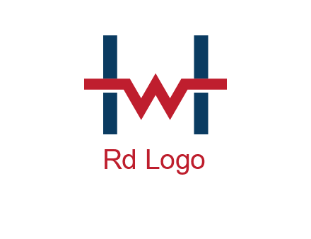 letter w inside letter h logo