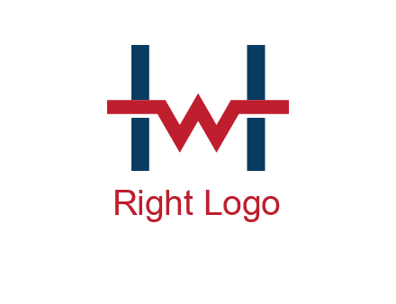 letter w inside letter h logo