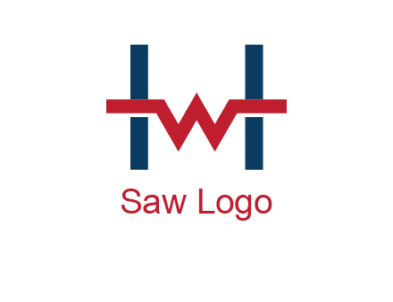 letter w inside letter h logo