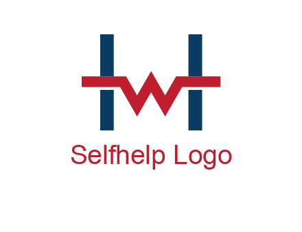 letter w inside letter h logo