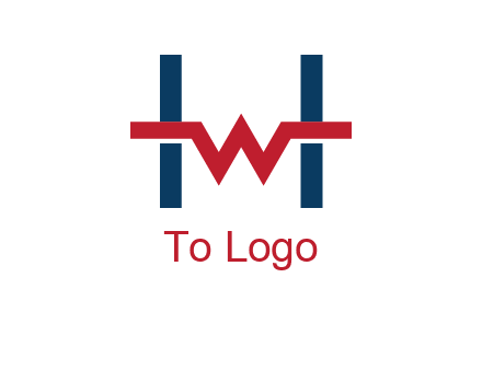 letter w inside letter h logo