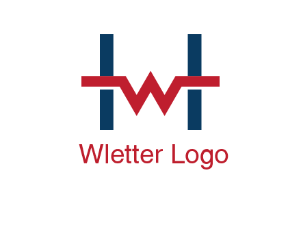 letter w inside letter h logo