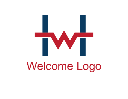 letter w inside letter h logo