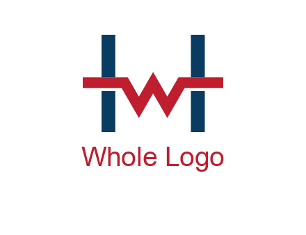 letter w inside letter h logo