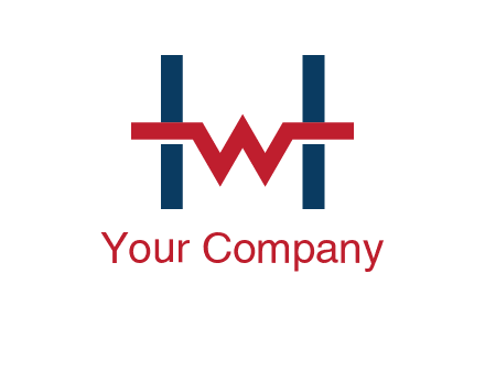 letter w inside letter h logo