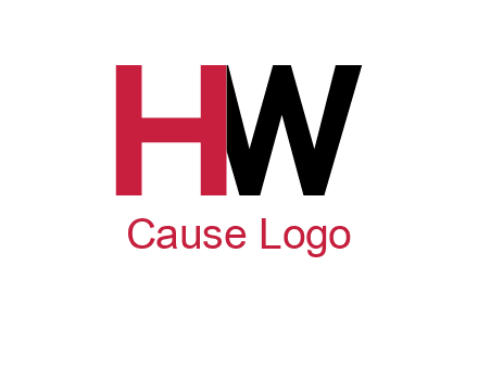 letter H overlapping letter W